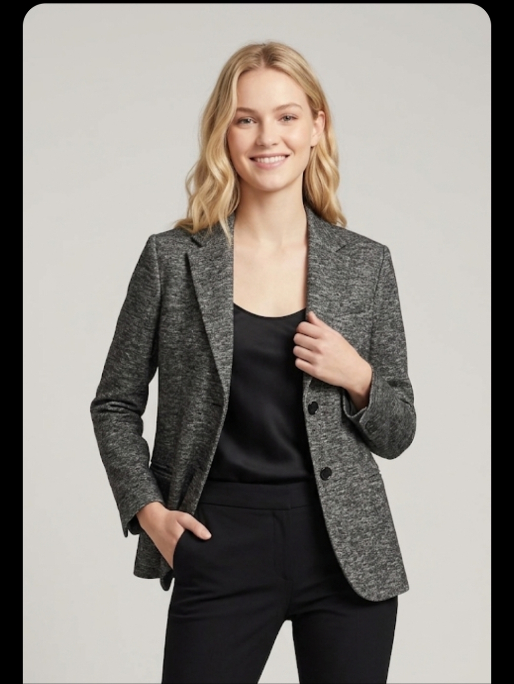 Theory Gray Tweed Blazer